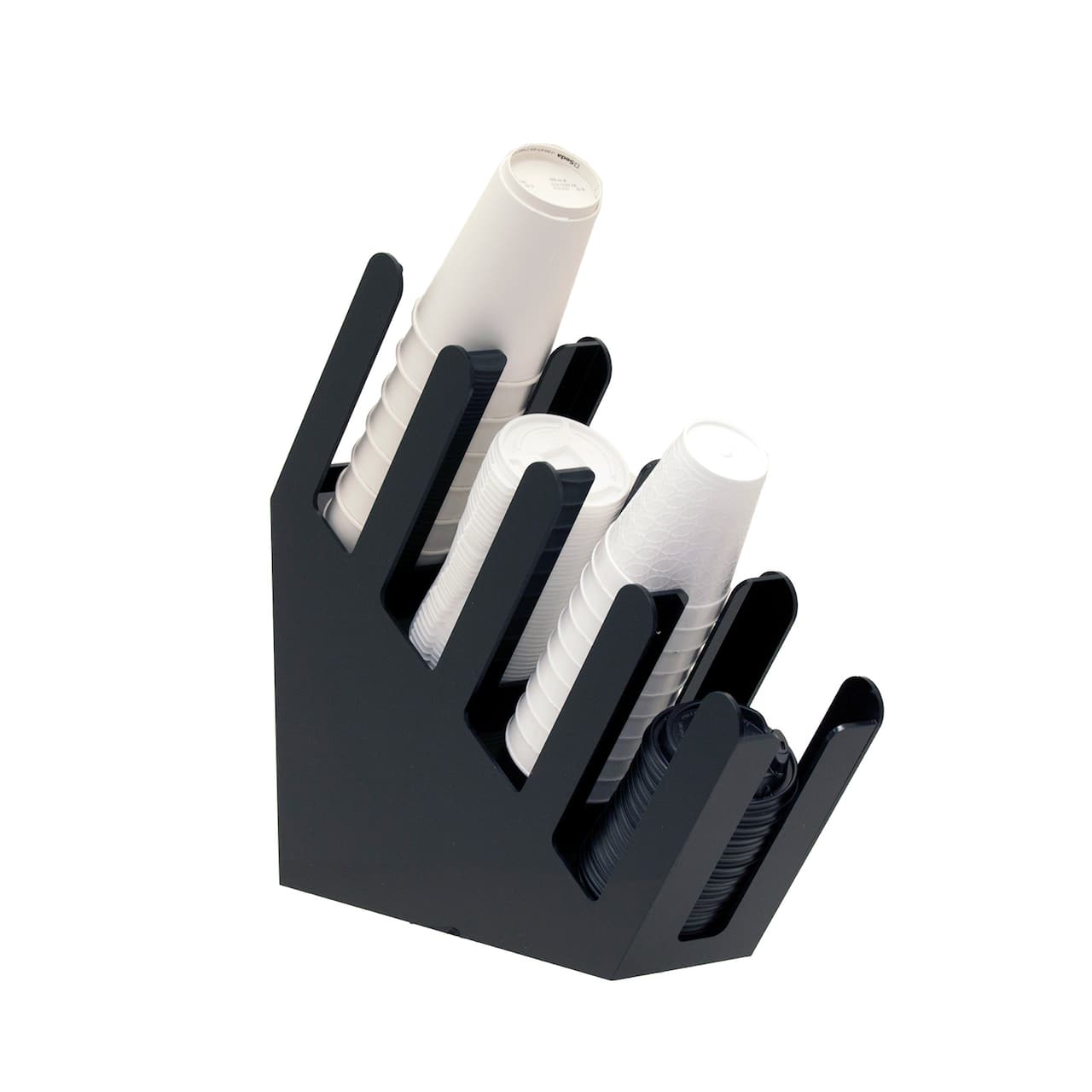 Mind Reader 4 Compartment Acrylic Cup & Lid Storage Organizer